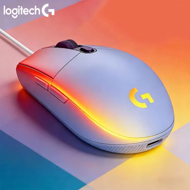 Logitech Mouse G203 - Logicool G203 LIGHTSYNC 有線ゲーミングマウス。フルスペクトルRGBライティング、カスタマイズ可能なカラー、PCやノートパソコン用ボタンを搭載。