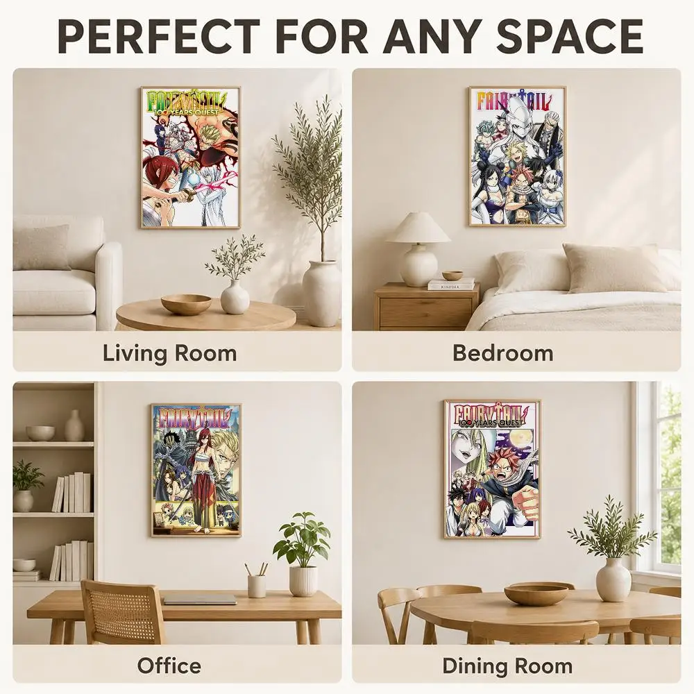 モダンな美意識を取り入れた壁掛けアートポスター。アニメ「フェ - Office Quest のレビューと価格
