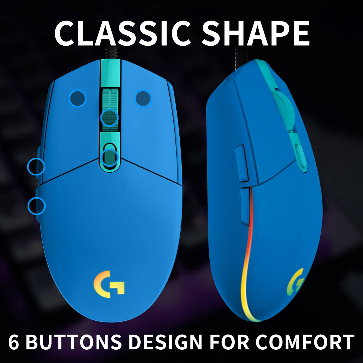 ロジクール G203 有線ゲーミングマウス、スナッピーボタン - Logitech Mouse G203 のレビューと価格