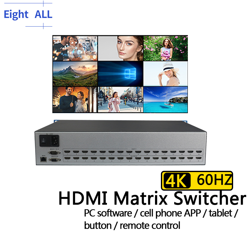 4K@60Hz HDMIマトリックススイッチ 8x8 4x4 - Power Over Ethernet のレビューと価格
